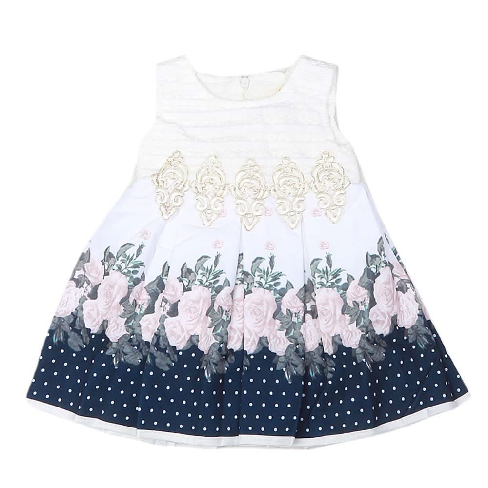 Newborn Girls Frock - White, Kids, NB Girls Frocks, Chase Value, Chase Value