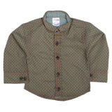 Newborn Full Sleeves Casual Shirt - Olive Green, Kids, NB Boys Shirts And T-Shirts, Chase Value, Chase Value