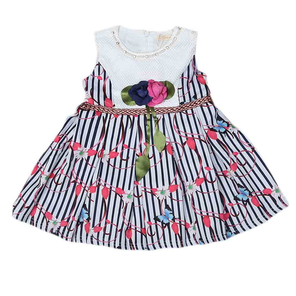 Newborn Girls Frock - Navy Blue, Kids, NB Girls Frocks, Chase Value, Chase Value