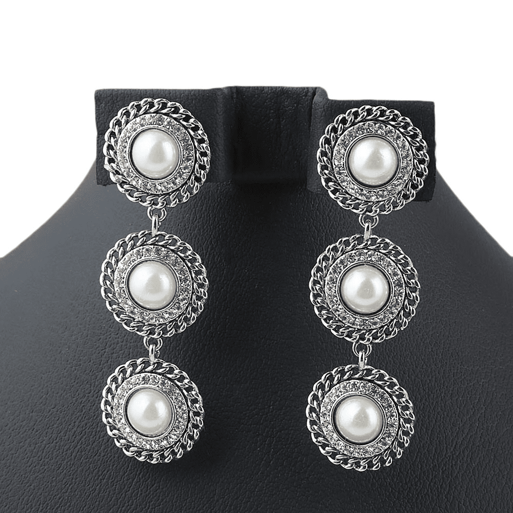 Women's Fancy Ear Tops - Silver - test-store-for-chase-value