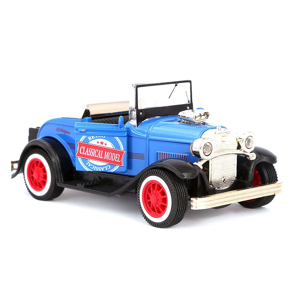 Friction Vintage Metal Car - Blue, Kids, Non-Remote Control, Chase Value, Chase Value