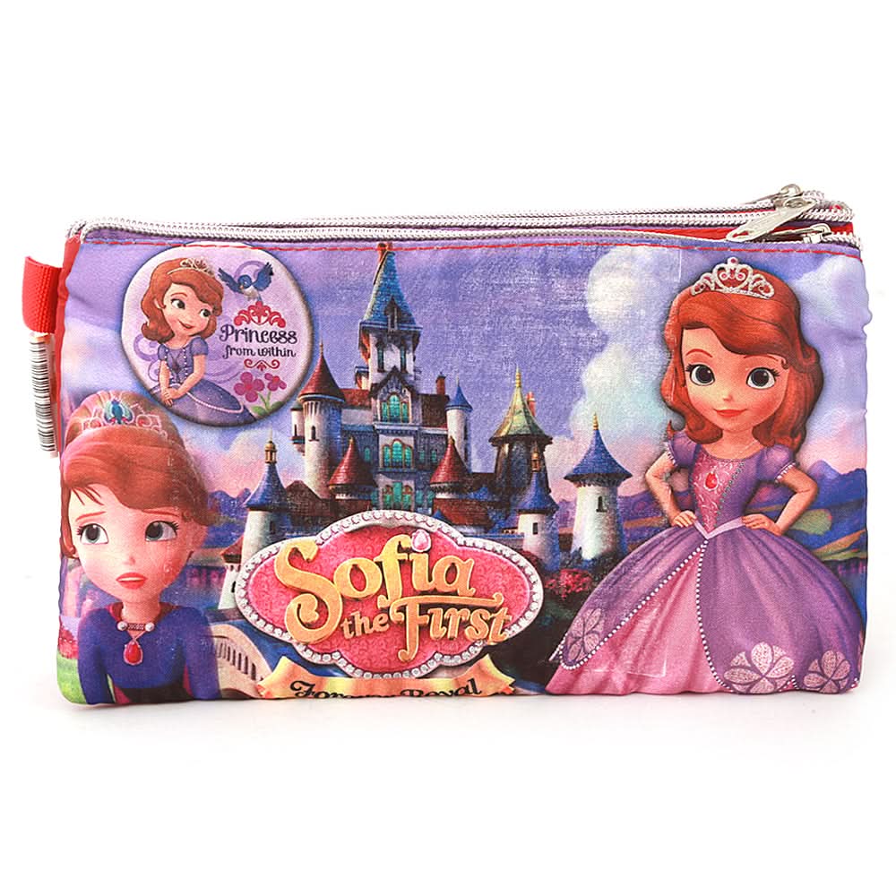 Pencil Pouch Three Zipper - Red, Kids, Pencil Boxes And Stationery Sets, Chase Value, Chase Value