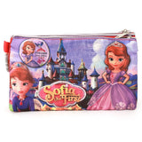 Pencil Pouch Three Zipper - Red, Kids, Pencil Boxes And Stationery Sets, Chase Value, Chase Value