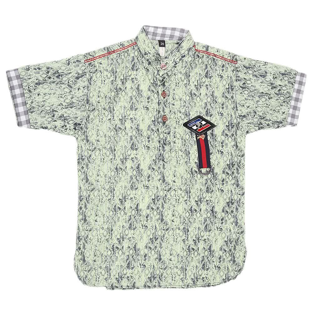 Boys Half Sleeves Casual Shirt - Green, Kids, Boys Shirts, Chase Value, Chase Value