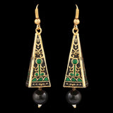 Women's Fancy Ear Jhumki - Golden - Black, Jewellery, Chase Value, Chase Value