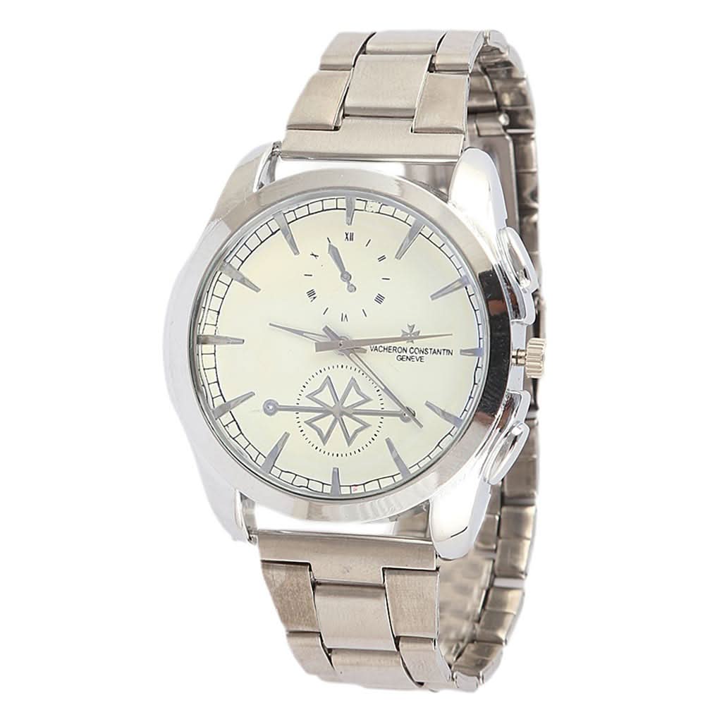Men's Wrist Watch - White, Men, Watches, Chase Value, Chase Value