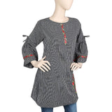 Women's Strip Cotton Kurti - Black, Women, Ready Kurtis, Chase Value, Chase Value