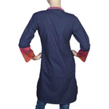 Women's Printed Cotton Kurti - Navy Blue, Women, Ready Kurtis, Chase Value, Chase Value
