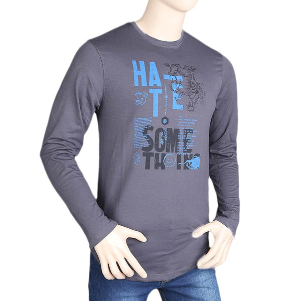 Men's Full Sleeves T Shirt - Grey, Mens T-Shirts, Chase Value, Chase Value