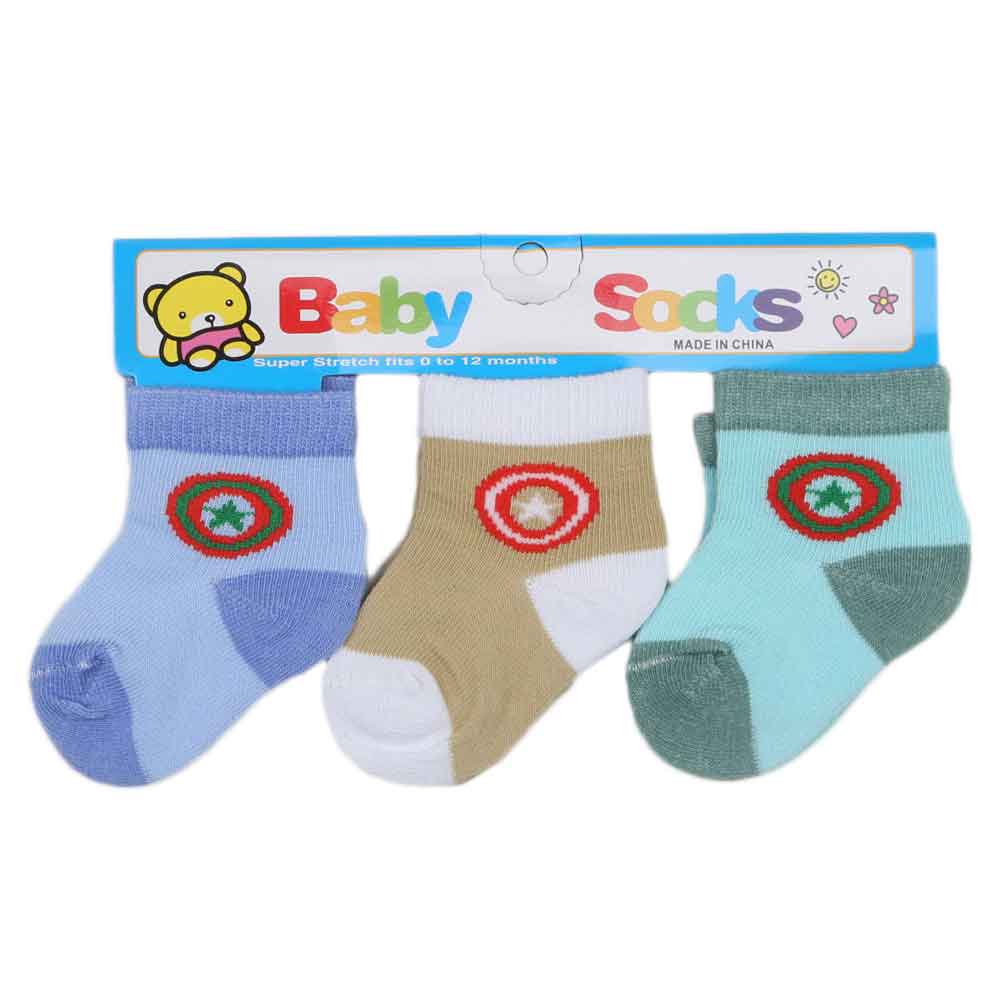 Kids Socks Pack Of 3 - Multi, Kids, Boys Socks, Chase Value, Chase Value