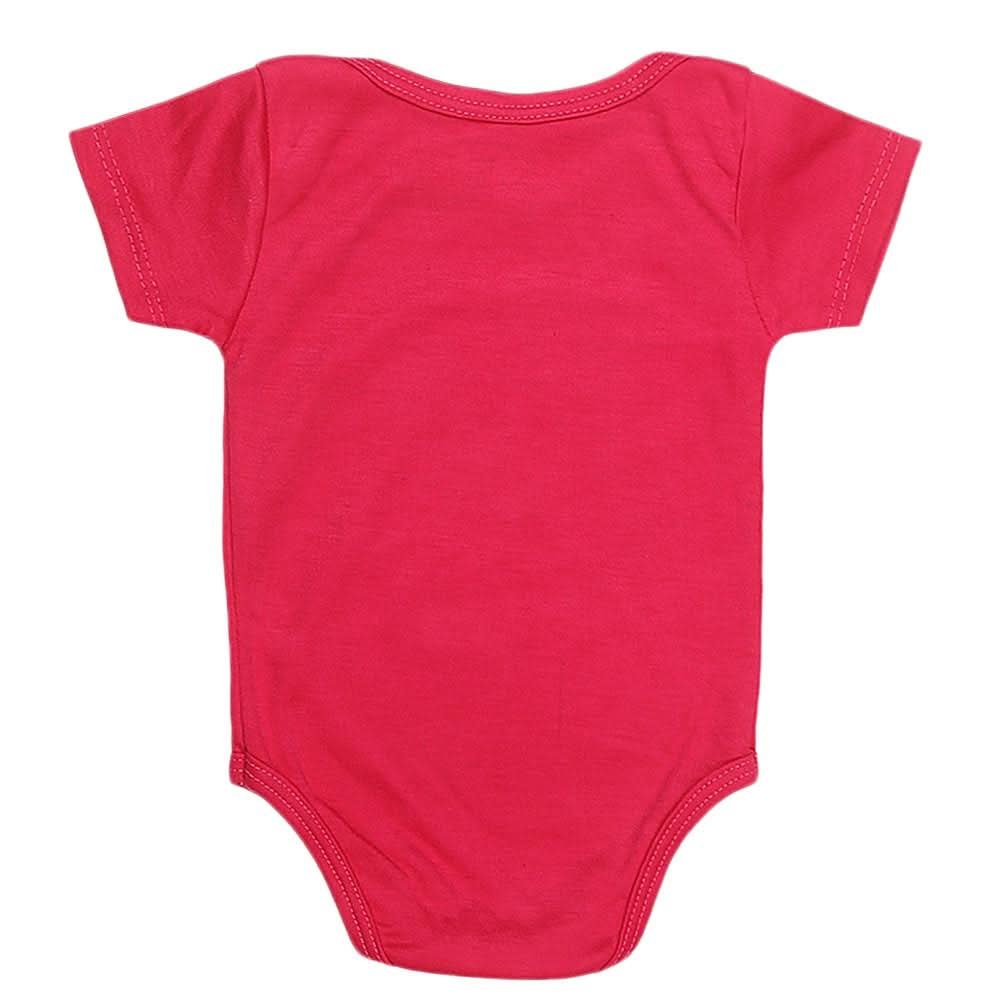 Newborn Girls Romper - Dark Pink - test-store-for-chase-value