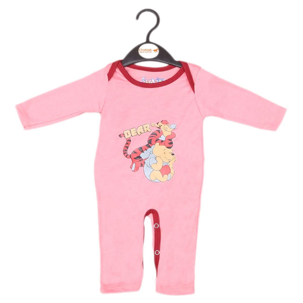 Newborn Boys Full Sleeves Romper - Pink, Kids, NB Boys Rompers, Chase Value, Chase Value