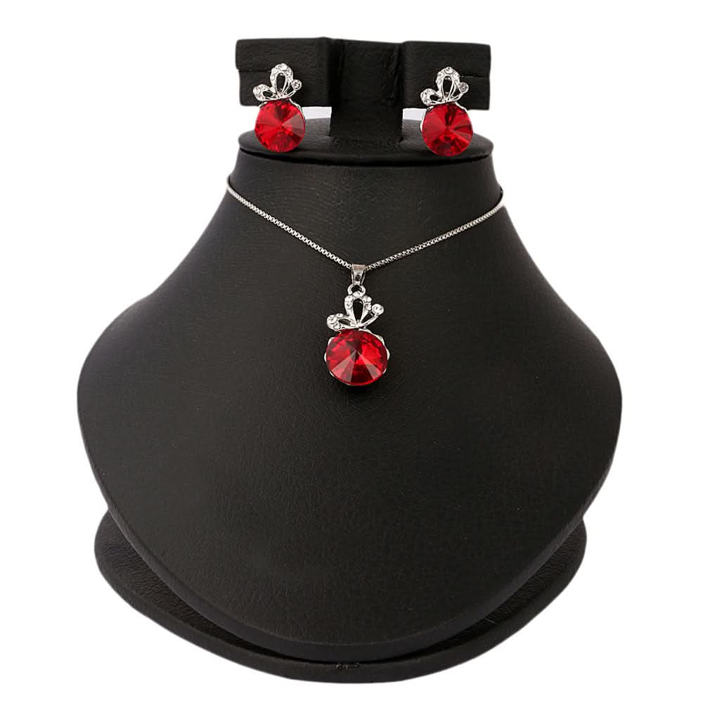 Women's Fancy Locket Set - Red, Women, Chains & Lockets, Chase Value, Chase Value
