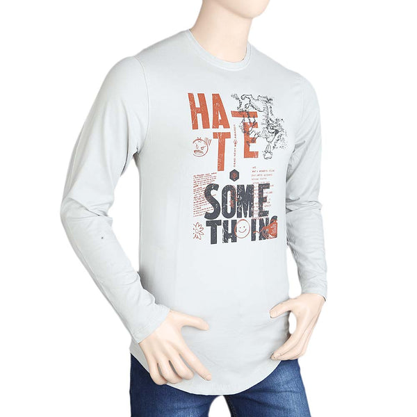 Men's Full Sleeves T Shirt - Light Grey, Mens T-Shirts, Chase Value, Chase Value