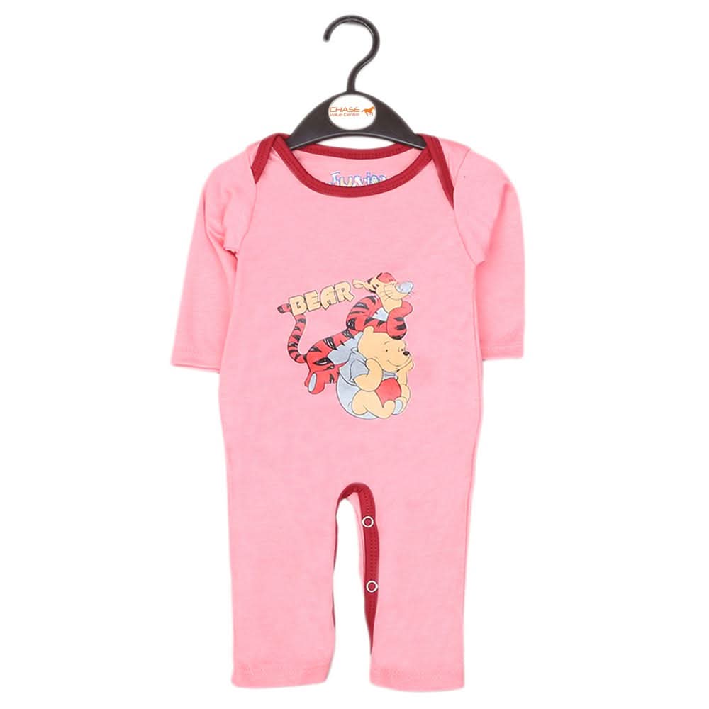 Newborn Boys Full Sleeves Romper - Pink, Kids, NB Boys Rompers, Chase Value, Chase Value