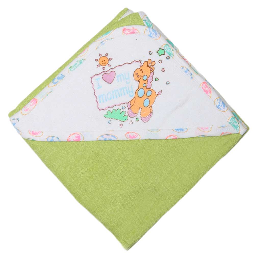 Newborn Baby Bath Towel - Green, Kids, Bath Accessories, Chase Value, Chase Value
