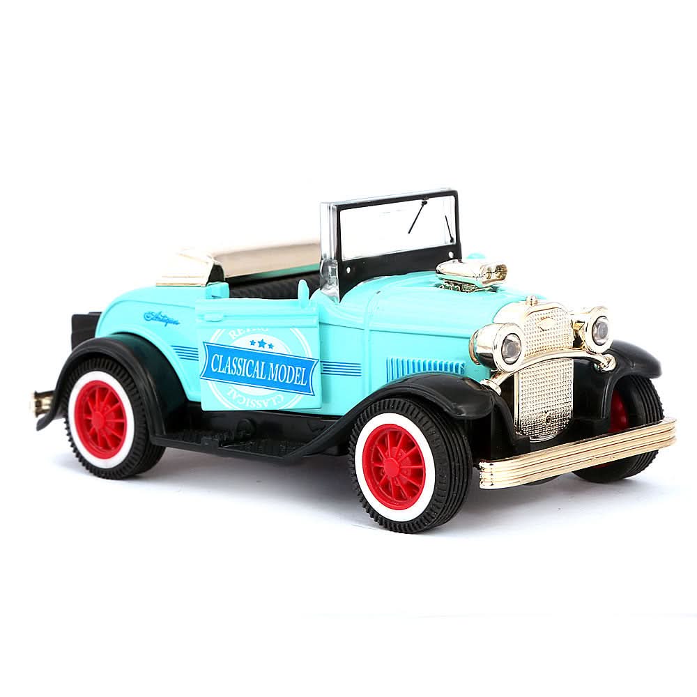 Friction Vintage Metal Car - Cyan, Kids, Non-Remote Control, Chase Value, Chase Value