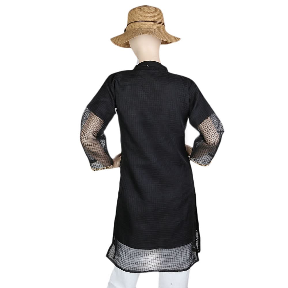Women's Fancy Embroidered Kurti - Black, Women, Ready Kurtis, Chase Value, Chase Value