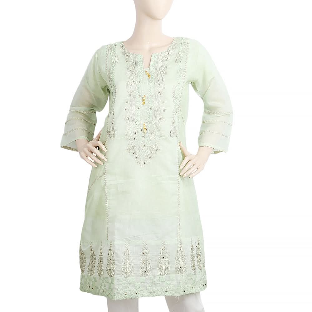 Women's Stitched Kurti - Green, Women, Ready Kurtis, Chase Value, Chase Value