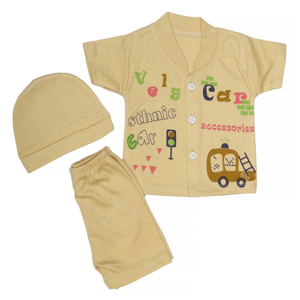 Newborn Boys Suits 3Pcs -Beige, Kids, NB Boys Sets And Suits, Chase Value, Chase Value
