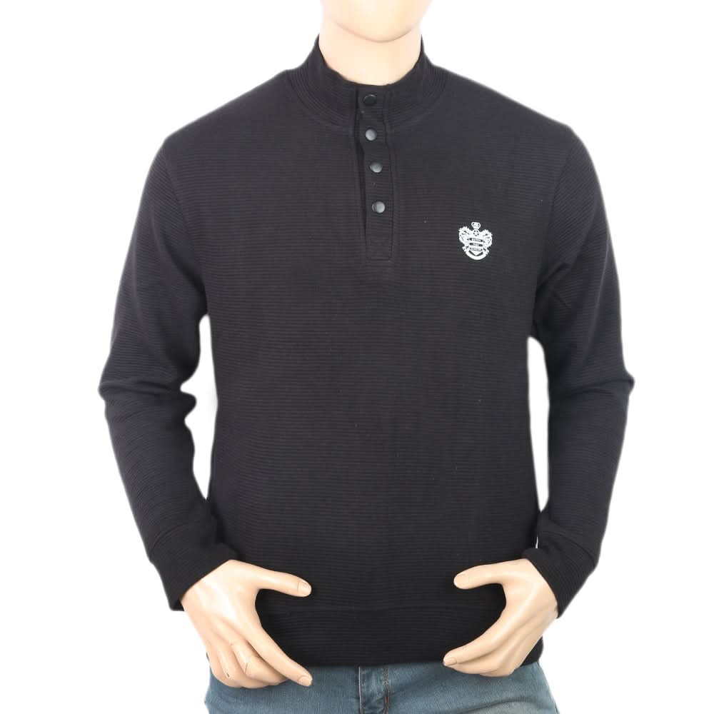 Men's Full Sleeves Fancy Jumper - Black, Men, Sweater and Sweat Shirts, Chase Value, Chase Value