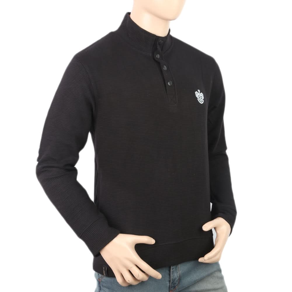 Men's Full Sleeves Fancy Jumper - Black, Men, Sweater and Sweat Shirts, Chase Value, Chase Value