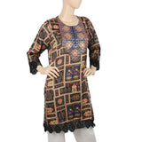 Women's Digital Printed Kurti - Black, Women, Ready Kurtis, Chase Value, Chase Value