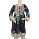 Women's Digital Printed Kurti - Black, Women, Ready Kurtis, Chase Value, Chase Value