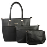Women's Handbag 3Pcs - Black, Women, Bags, Chase Value, Chase Value