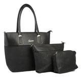 Women's Handbag 3Pcs - Black, Women, Bags, Chase Value, Chase Value