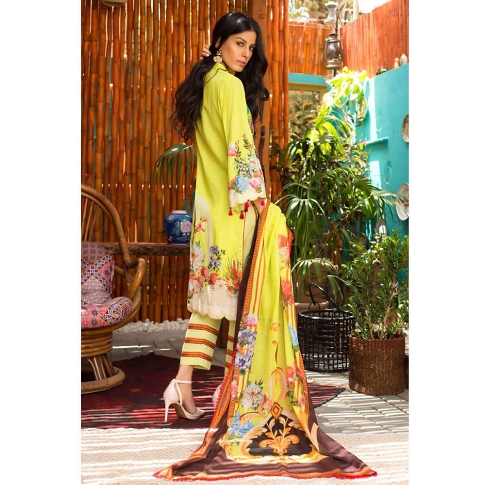 BLEND INN Digital Chicken Kari Embroidered 3 Pcs Un-Stitched Suit - 1, Women, 3Pcs Shalwar Suit, Regalia Textiles, Chase Value