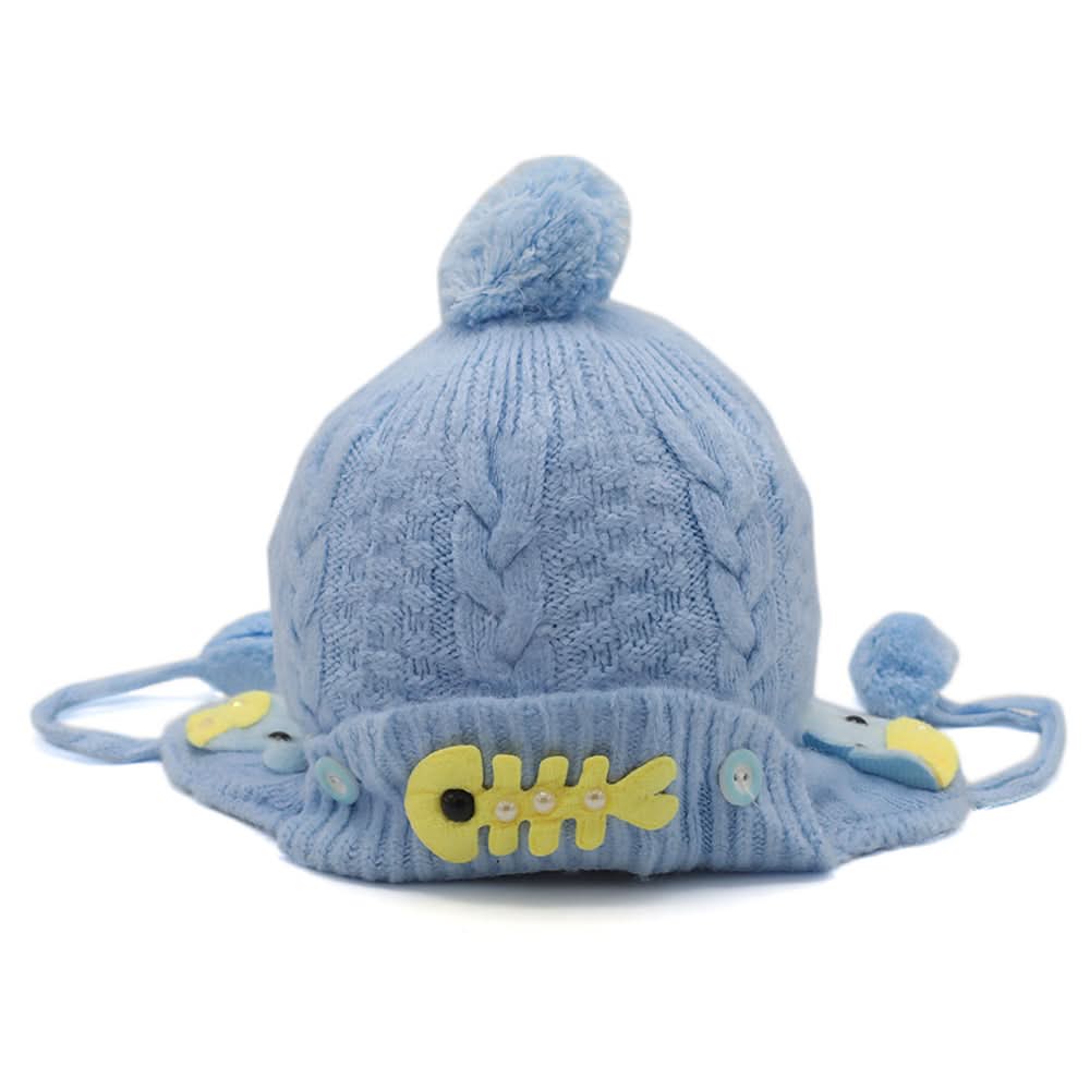 Kids Woolen Cap - Blue, Girls Caps & Gloves, Chase Value, Chase Value