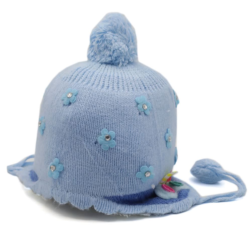Kids Woolen Cap - Blue, Girls Caps & Gloves, Chase Value, Chase Value