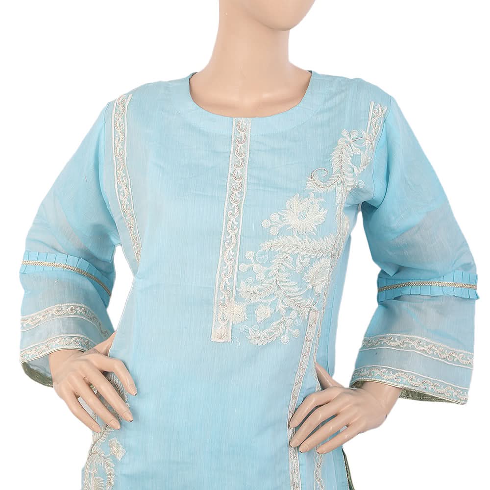 Women's Embroidered Fancy 3Pcs Suit - Blue, Women, Shalwar Suits, Chase Value, Chase Value