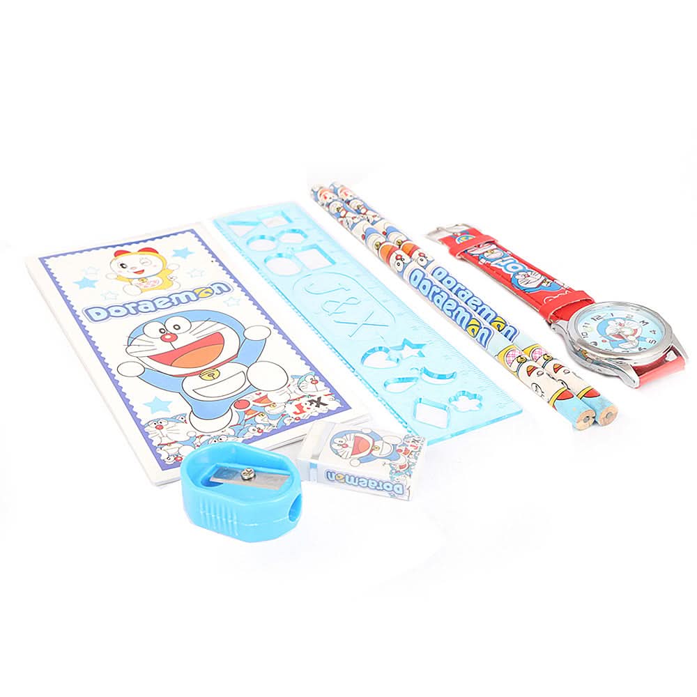 Kids Stationery 7 Pcs Set - Blue, Kids, Pencil Boxes And Stationery Sets, Chase Value, Chase Value