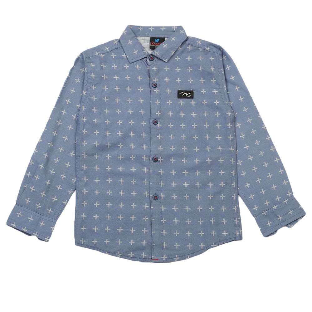 Boys Full Sleeves Casual Shirt - Dark Blue, Boys Shirts, Chase Value, Chase Value