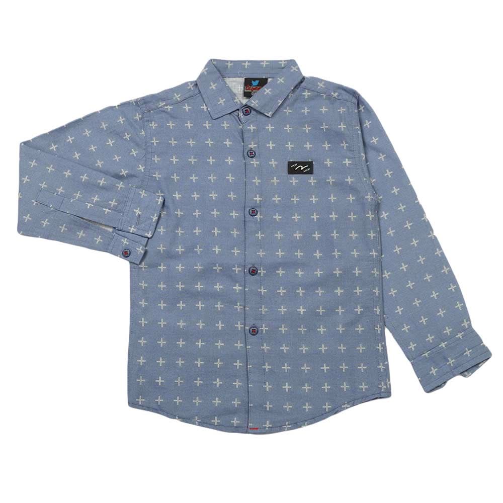 Boys Full Sleeves Casual Shirt - Dark Blue, Boys Shirts, Chase Value, Chase Value