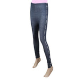 Women's Side Print Denim Tight - Blue, Women, Pants & Tights, Chase Value, Chase Value