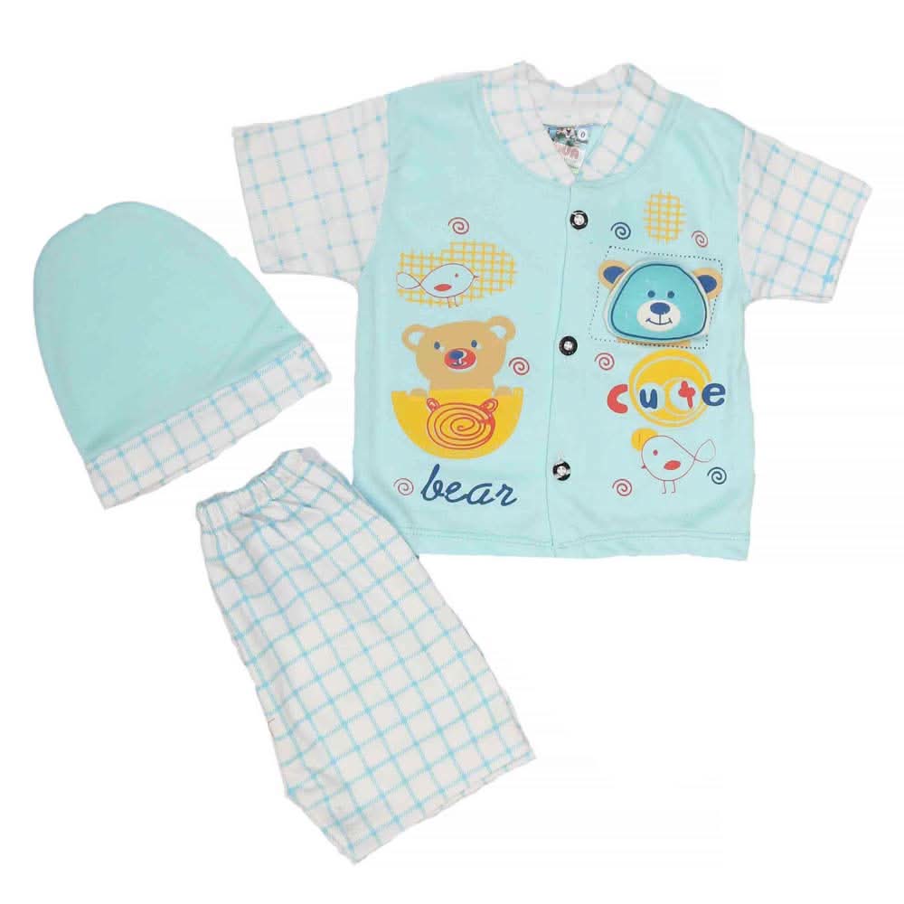 Newborn Boys Suits 3Pcs - Blue, Kids, NB Boys Sets And Suits, Chase Value, Chase Value