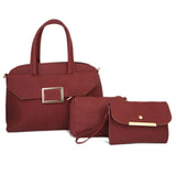 Women's Handbag 3Pc 8838 - Bordo, Women, Bags, Chase Value, Chase Value