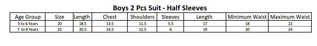 Boys Half Sleeves 2 Piece Suit - Steel Blue, Kids, Boys Sets And Suits, Chase Value, Chase Value