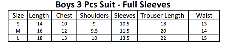 Boys 3 Piece Full Sleeves Suit - Navy Blue, Kids, Boys Sets And Suits, Chase Value, Chase Value