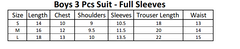 Boys 3 Piece Full Sleeves Suit - Blue, Kids, Boys Sets And Suits, Chase Value, Chase Value