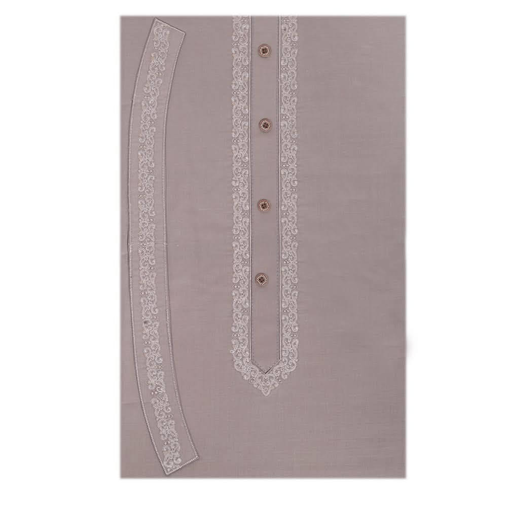 Men's Mashriq Embroidered Un-Stitched Suit - Brown, Men, Unstitched Fabric, Chase Value, Chase Value