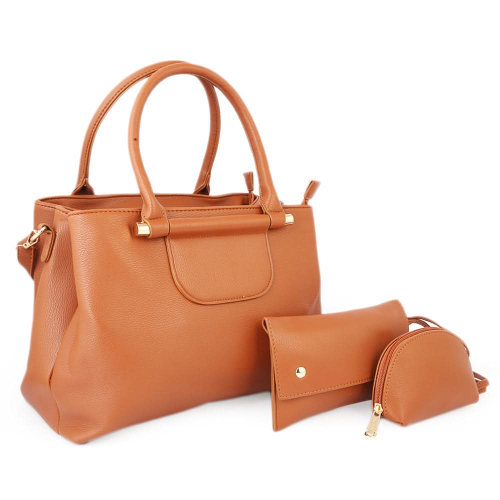 Women's Handbag 3Pc 52006 - BROWN, Women, Bags, Chase Value, Chase Value