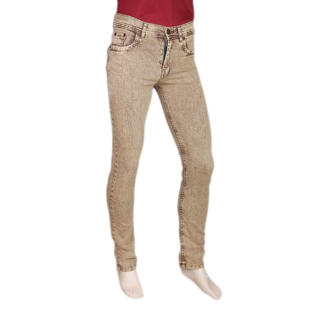 Men's Slim Fit Jeans Pant - Brown, Men, Casual Pants And Jeans, Chase Value, Chase Value