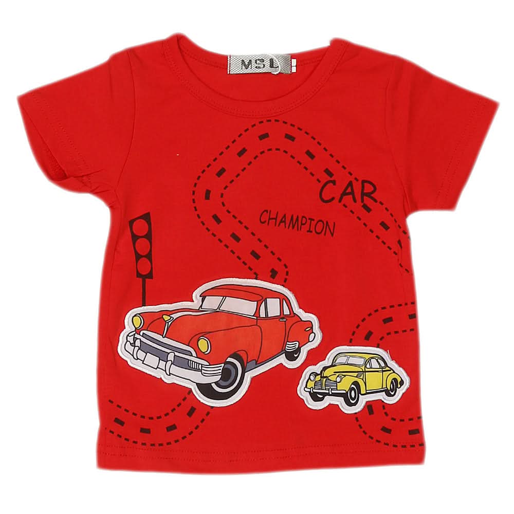 Newborn Boys T-Shirt - Red, Kids, NB Boys Shirts And T-Shirts, Chase Value, Chase Value