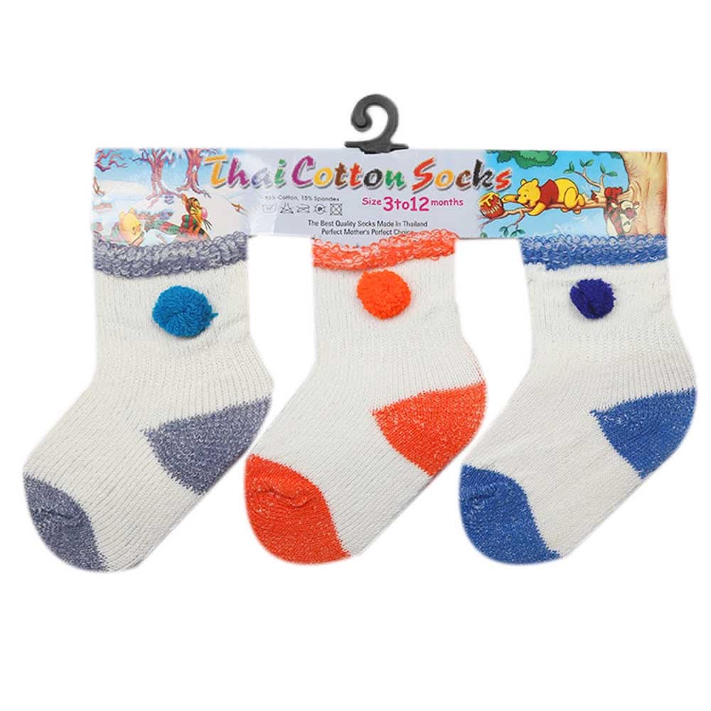 Newborn Socks Pack Of 3 - CC, Newborn Caps, Shoes & Socks, Chase Value, Chase Value
