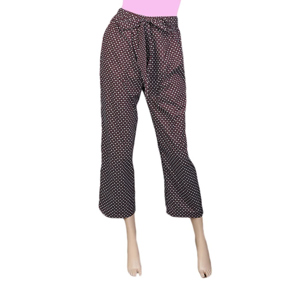Women's Printed Trouser - Coffee, Women, Pants & Tights, Chase Value, Chase Value