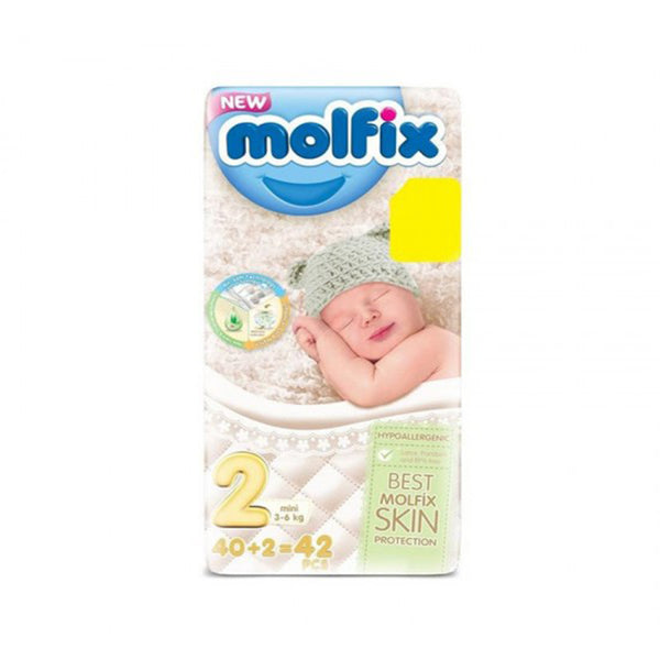 Molfix Baby 3D Diaper 2 Mini 40 Pcs (3-6 Kg), Kids Clothes, Chase Value, Chase Value